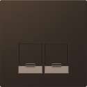 Inzetstuk RJ45 Actassi 2V - Metaal - Mocca Metallic - Systeem Design - Schneider Electric - MTN4572-6052