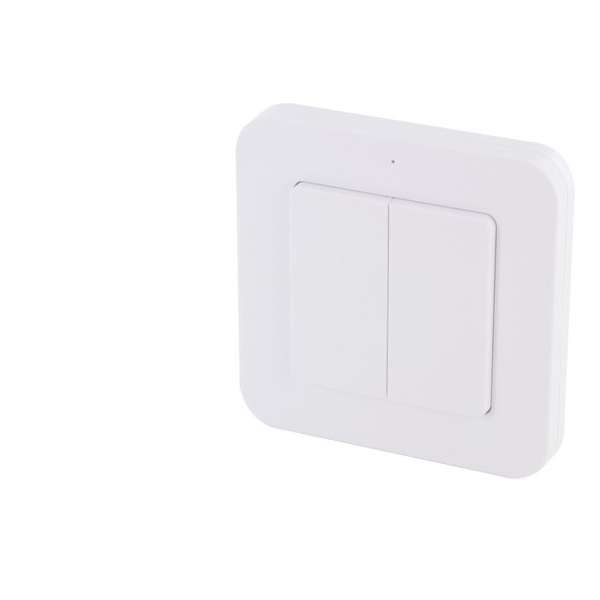 DiO draadloze dubbele wandschakelaar – Voor DiO 1.0. (433,92Mhz) DiO draadloze dubbele wandschakelaar – Voor DiO 1.0. (433,92Mhz)