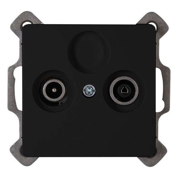 KOPP - Televisie/Radio Contactdoos - Wandcontactdoos Coax - Paris - Inbouw - Mat Zwart - BSE KOPP - Televisie/Radio Contactdoos - Wandcontactdoos Coax - Paris - Inbouw - Mat Zwart - BSE