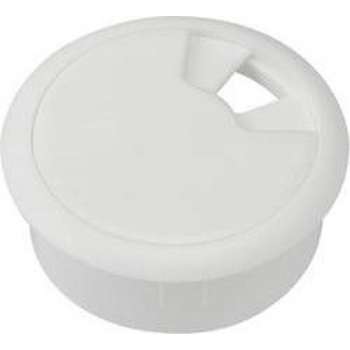 TRU COMPONENTS 530045 Kabeldoorvoering Voor werkblad Montagegat: 60 mm ABS Wit 1 stuk(s)