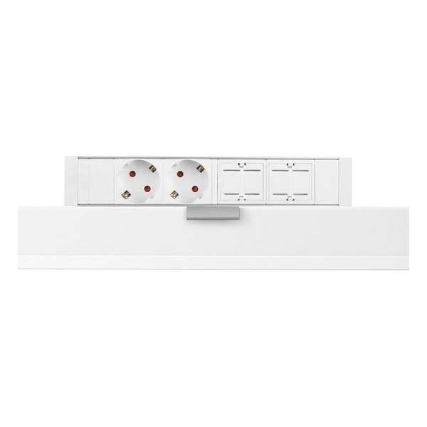 Filex Power Desk Up® - 2x 230V, 2x keystone - Wit Filex Power Desk Up® - 2x 230V, 2x keystone - Wit