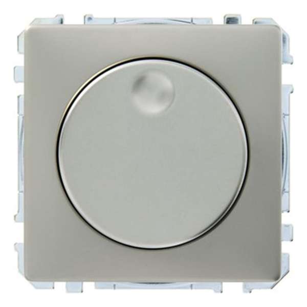 Schneider Electric dimmer - gloei/halogeenlamp - 230V - 60-400W - Inbouw - Dimmer - druk aan/uit - Edelstaal - Zilverkleurig
