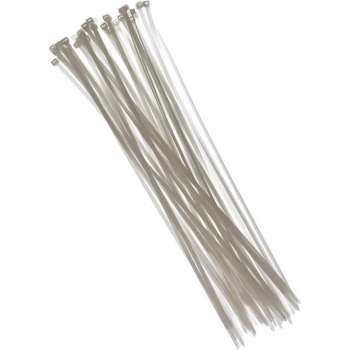 Tiewraps 40 cm - Wit - 150 stuks - Kabelbinders - Witte tie wraps - Klus materiaal benodigdheden