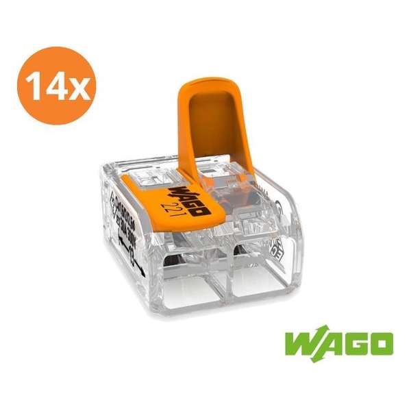 Wago lasklem 2-voudig 221-612 (14 stuks) Wago lasklem 2-voudig 221-612 (14 stuks)
