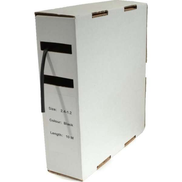 Krimpkous H - 2 box 1.2 Ø / 0.6 Ø 15m zwart Krimpkous H - 2 box 1.2 Ø / 0.6 Ø 15m zwart