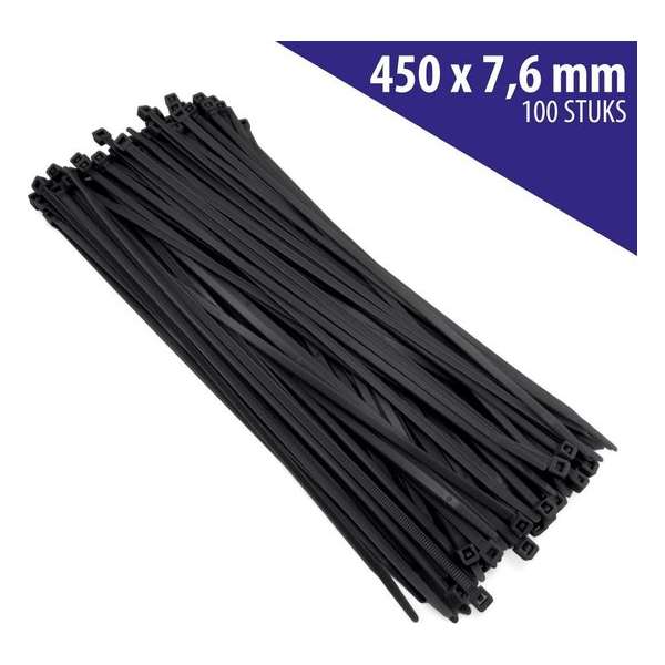 Bundelband 450 x 7,6 mm (ty-rap) (100 stuks) Bundelband 450 x 7,6 mm (ty-rap) (100 stuks)