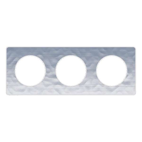 Afdekraam Odace Touch 3V - Gehamerd Aluminium - Schneider Electric - S520806K Afdekraam Odace Touch 3V - Gehamerd Aluminium - Schneider Electric - S520806K