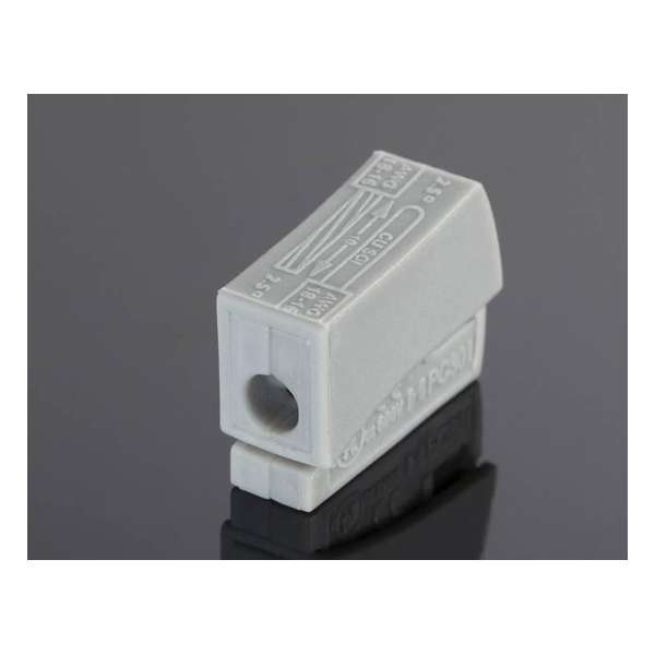 Lampklemmen, 100 st., 2,5 mm², dubbel, wit Lampklemmen, 100 st., 2,5 mm², dubbel, wit