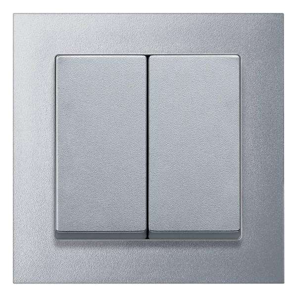 Serieschakelaar Compleet - Aluminium - Merten M-Pure - Schneider Electric - MTN3115-3660_TO Serieschakelaar Compleet - Aluminium - Merten M-Pure - Schneider Electric - MTN3115-3660_TO