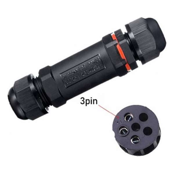 Waterdichte kabelverbinder connector - 3-polig - 230V - IP67 Waterdichte kabelverbinder connector - 3-polig - 230V - IP67