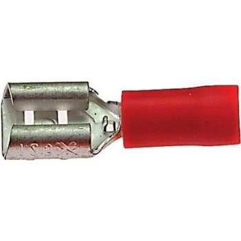 Kabelschoen connector half geïsoleerd vrouwelijk 2.8x0.5 - rood (100 stuks)