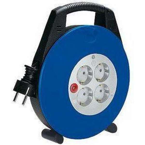 Brennenstuhl Vario Line kabelhaspel 4-voudig zwart/blauw/lichtgrijs 10m H05VV-F 3G1,5 *FR* Brennenstuhl Vario Line kabelhaspel 4-voudig zwart/blauw/lichtgrijs 10m H05VV-F 3G1,5 *FR*