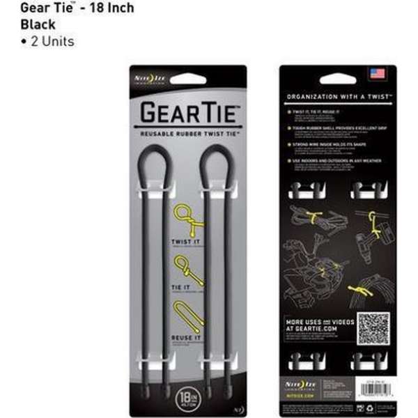 GearTie 18IN | 45,7cm zwart GearTie 18IN | 45,7cm zwart