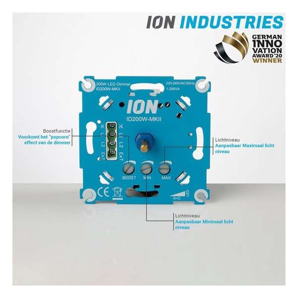 LED Dimmer Inbouw | 0.3-200 Watt | ION INDUSTRIES LED Dimmer Inbouw | 0.3-200 Watt | ION INDUSTRIES
