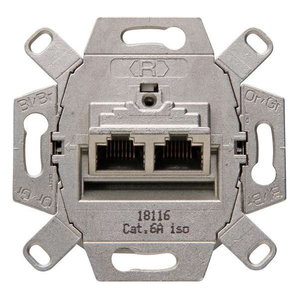 KOPP - UTP RJ45 Stopcontact - Wandcontactdoos - Inbouw - 2-voudig UTP CAT6 - BSE KOPP - UTP RJ45 Stopcontact - Wandcontactdoos - Inbouw - 2-voudig UTP CAT6 - BSE