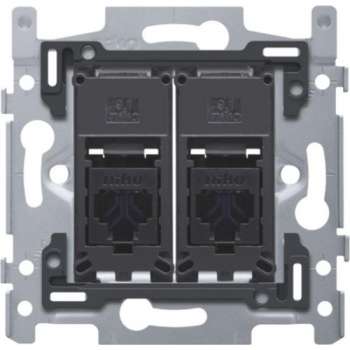 Niko Sokkel data stopcontact 2XRJ45 utp CAT6 - 170-65262