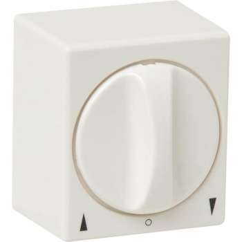 Jaloezieschakelaar 10A Opbouw Wit/Wit