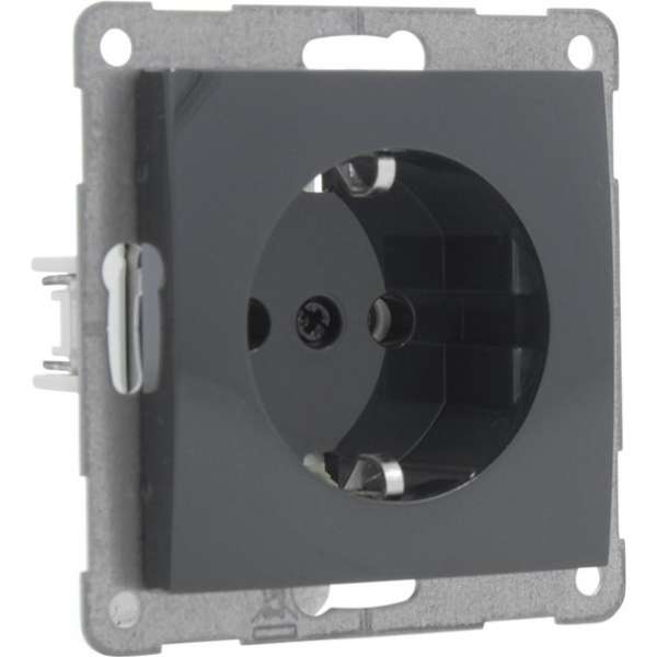 Smartwares S2 Inbouw Wandcontactdoos - 1-voudig - Randaarde - Antraciet Smartwares S2 Inbouw Wandcontactdoos - 1-voudig - Randaarde - Antraciet