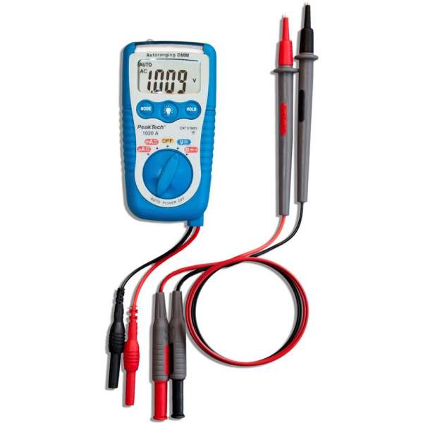 Peaktech 1020A: Digitale multimeter ~ 2000 counts ~ met automatische zekering en LED-zaklamp Peaktech 1020A: Digitale multimeter ~ 2000 counts ~ met automatische zekering en LED-zaklamp