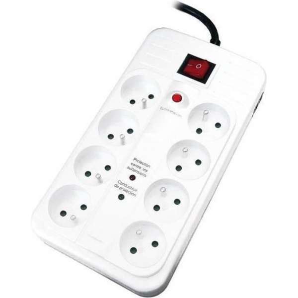Stekkerdoos overspanningsbeveiliging 8 stopcontacten + interbeveiliging Pro TV Stekkerdoos overspanningsbeveiliging 8 stopcontacten + interbeveiliging Pro TV