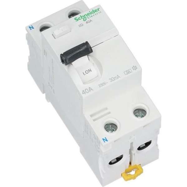 Schneider Electric aardlekschakelaar 2 polig 40 Ampere 30mA ILD Schneider Electric aardlekschakelaar 2 polig 40 Ampere 30mA ILD