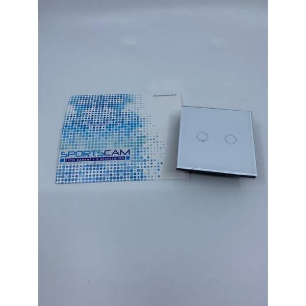 Touch lichtknop 2 voudig wit Touch lichtknop 2 voudig wit