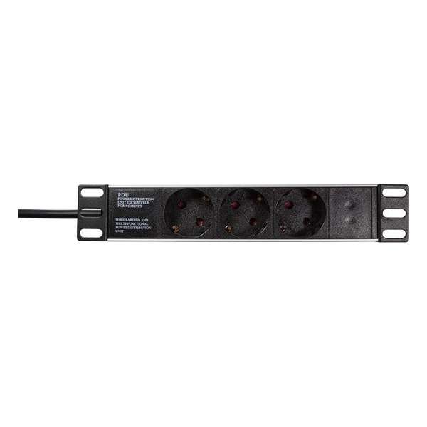 LogiLink PDU3B01 energiedistributie 1U Zwart 3 AC-uitgang(en) LogiLink PDU3B01 energiedistributie 1U Zwart 3 AC-uitgang(en)