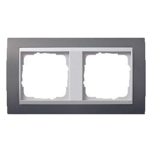 Gira afdekr 2-v alum/antr ev Gira afdekr 2-v alum/antr ev