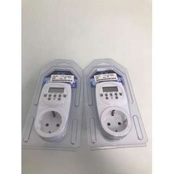 Tijdschakelaren - twee stuks - 230 volt 50Hz - wit