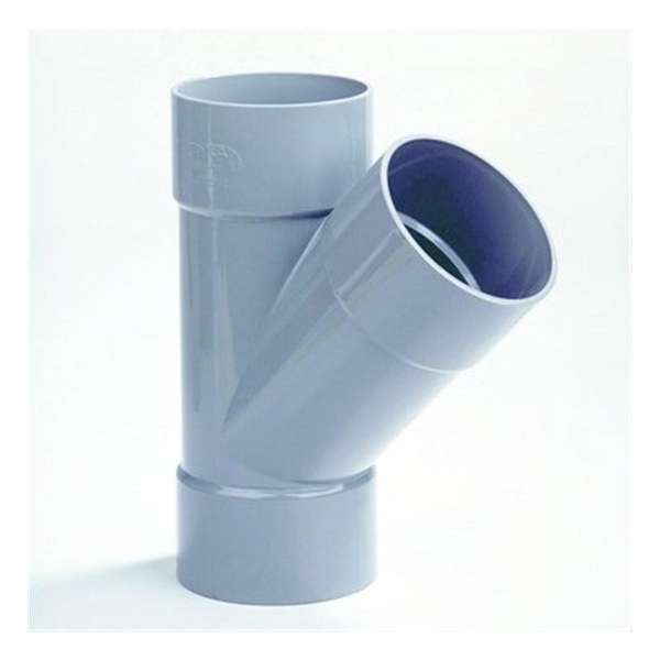 Dyka T-stuk 3x lijmmof 45° PVC keurmerk BRL52100 125 x 125mm Dyka T-stuk 3x lijmmof 45° PVC keurmerk BRL52100 125 x 125mm