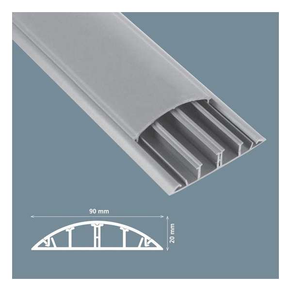 90X20 mm vloer/wand kabelgoot/ leidinglijst met bevestigingstape 2X1 M 90X20 mm vloer/wand kabelgoot/ leidinglijst met bevestigingstape 2X1 M