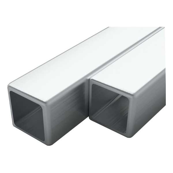 vidaXL Buizen vierkant stekkersectie V2A 2m 15x15x1,5mm rvs 2 st vidaXL Buizen vierkant stekkersectie V2A 2m 15x15x1,5mm rvs 2 st