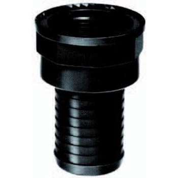 Slangpilaar binnendraad x tule PP zwart 1 1/2" x 50mm