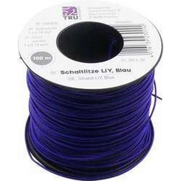TRU COMPONENTS 1566835 Draad LiY 1 x 0.14 mm² Blauw 100 m TRU COMPONENTS 1566835 Draad LiY 1 x 0.14 mm² Blauw 100 m