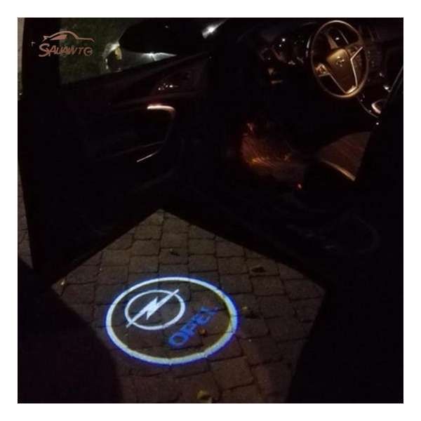 Set van 2x Auto logo LED LIGHT deur projectors I Inclusief Batterijen I voor Opel Set van 2x Auto logo LED LIGHT deur projectors I Inclusief Batterijen I voor Opel