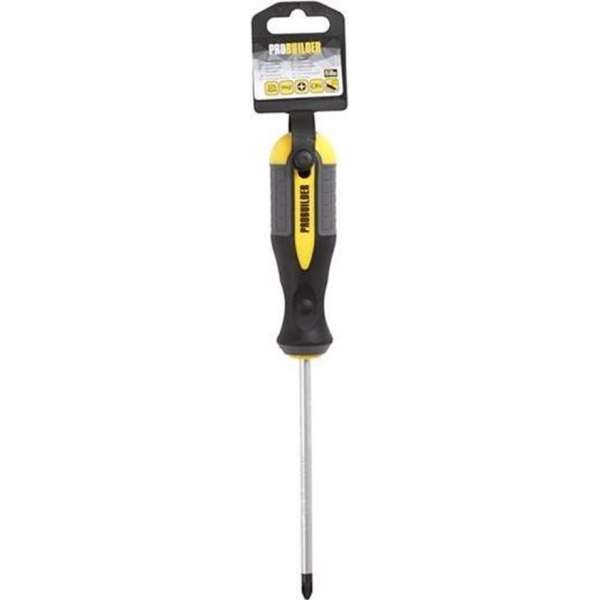 Probuilder schroevendraaier - PH2 - 125 mm - met softgrip Probuilder schroevendraaier - PH2 - 125 mm - met softgrip