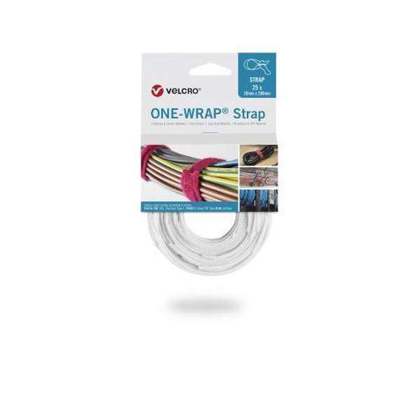Velcro One-wrap Strap klittenband wit 20 mm x 200 mm. 25 stuks + Kortpack pen (098.0602) Velcro One-wrap Strap klittenband wit 20 mm x 200 mm. 25 stuks + Kortpack pen (098.0602)