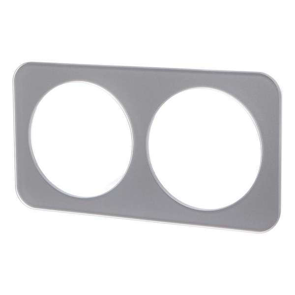 Afdekraam - Aigi Jura - 2-voudig - Rond - Glas - Zilver - BES LED Afdekraam - Aigi Jura - 2-voudig - Rond - Glas - Zilver - BES LED