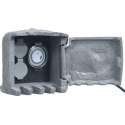 vidaXL Buitenstopcontact 2 ingangen met timer polyresin grijs