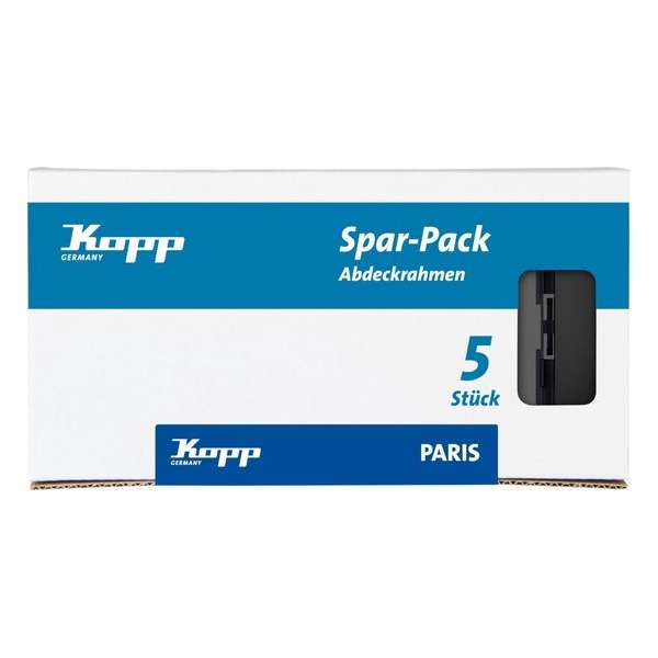 Kopp Paris Afdekraam - 2-voudig - Mat Zwart - 5 Stuks Kopp Paris Afdekraam - 2-voudig - Mat Zwart - 5 Stuks