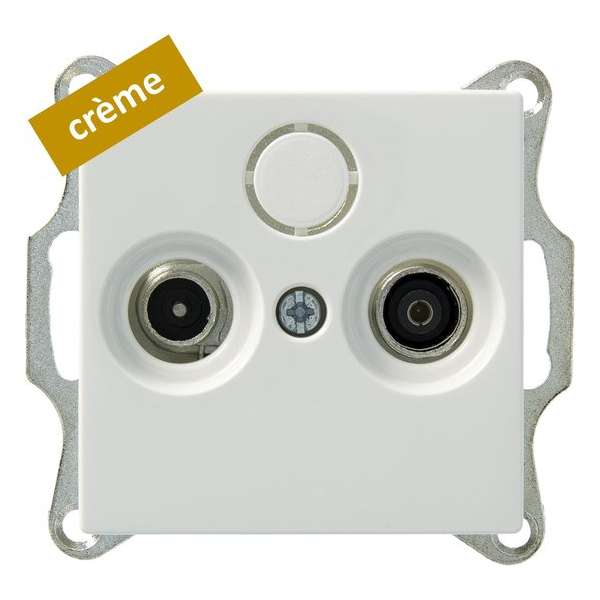 MERTEN System M wandcontactdoos | coax | inbouw | creme MERTEN System M wandcontactdoos | coax | inbouw | creme