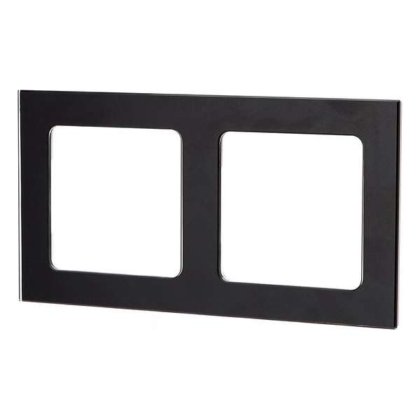 Afdekraam - Aigi Jura - 2-voudig - Vierkant - Glas - Zwart - BES LED Afdekraam - Aigi Jura - 2-voudig - Vierkant - Glas - Zwart - BES LED