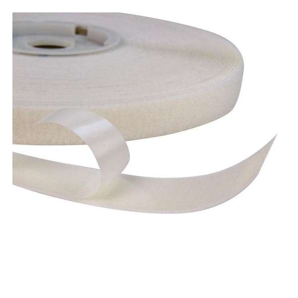 Klittenband - 25 Meter Wit - 20mm Zelfklevend Acryl Lus Zachte Kant Wit Klittenband - 25 Meter Wit - 20mm Zelfklevend Acryl Lus Zachte Kant Wit