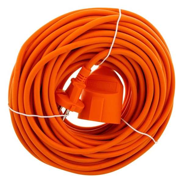 Exin verlengsnoer - zonder randaarde - 2500W - 2 x 1.0 mm² - 10 m - oranje Exin verlengsnoer - zonder randaarde - 2500W - 2 x 1.0 mm² - 10 m - oranje
