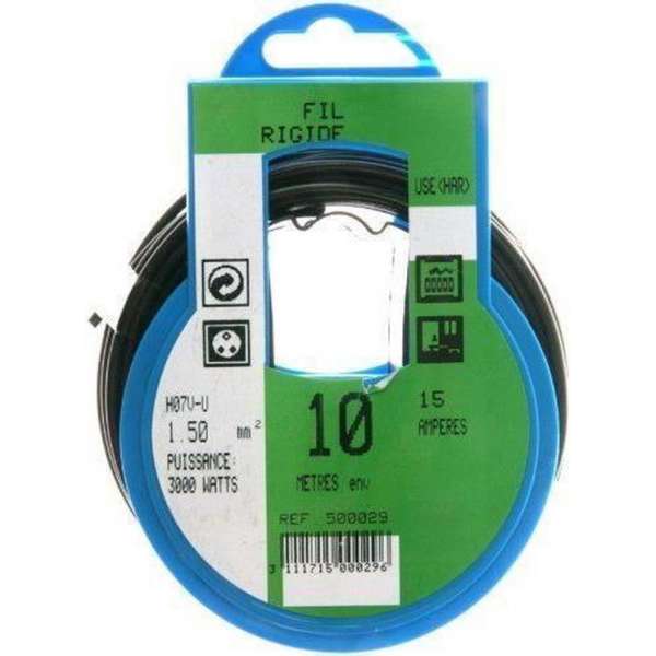 PROFIPLAST Kabelkrans 10 m HO7V-U 1,5 mm2 Zwart PROFIPLAST Kabelkrans 10 m HO7V-U 1,5 mm2 Zwart