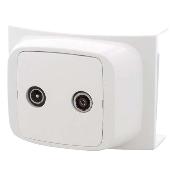 Attema K40 contactdoos – radio – tv – polarwit Attema K40 contactdoos – radio – tv – polarwit