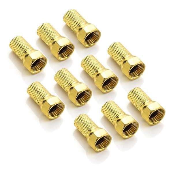 F-Connector 7mm met Rubber Ring GOUD F-Connector 7mm met Rubber Ring GOUD