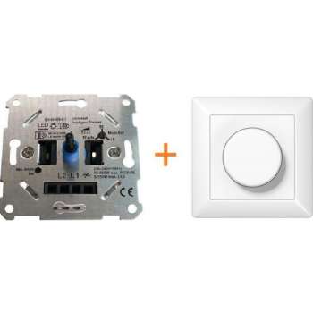 LED Pro dimmer - universel - 0-150 watt - inbouw - inclusief afdekplaat