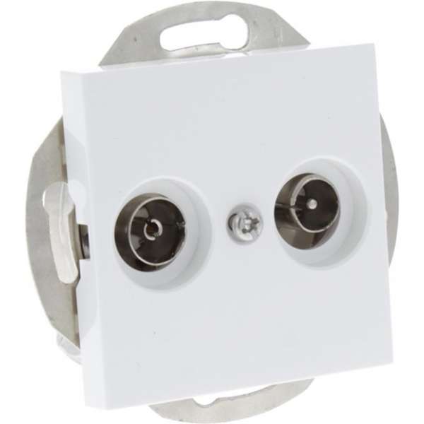 Q-Link S–Line contactdoos – radio – tv – inbouw – doorvoerbaar – polarwit Q-Link S–Line contactdoos – radio – tv – inbouw – doorvoerbaar – polarwit