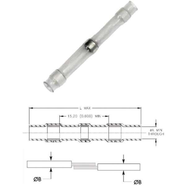 Deflux doorverbinder Transparant 25st - Kabelschoen - AMP connector Deflux doorverbinder Transparant 25st - Kabelschoen - AMP connector
